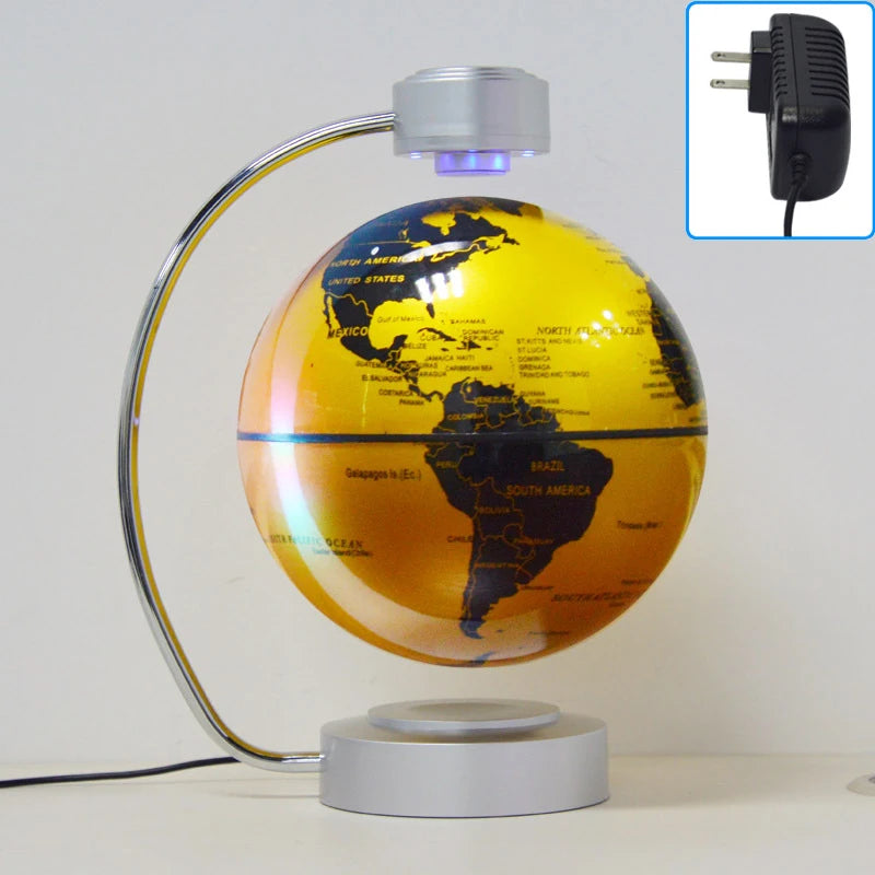 8 Inch Maglev Globe Self Rotating World Maps English Levitating Globus Levitation Magnetic Floating Map Geography Education Deco