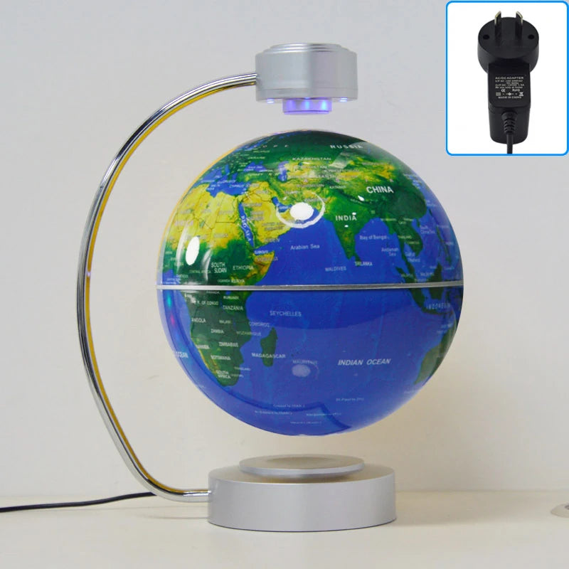 8 Inch Maglev Globe Self Rotating World Maps English Levitating Globus Levitation Magnetic Floating Map Geography Education Deco