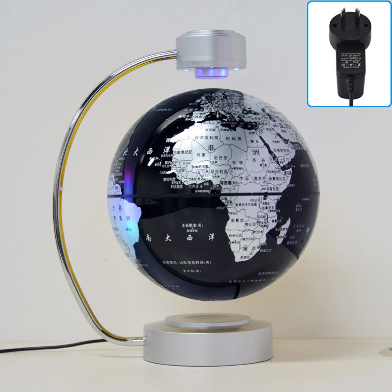 8 Inch Maglev Globe Self Rotating World Maps English Levitating Globus Levitation Magnetic Floating Map Geography Education Deco