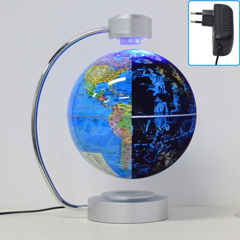 8 Inch Maglev Globe Self Rotating World Maps English Levitating Globus Levitation Magnetic Floating Map Geography Education Deco