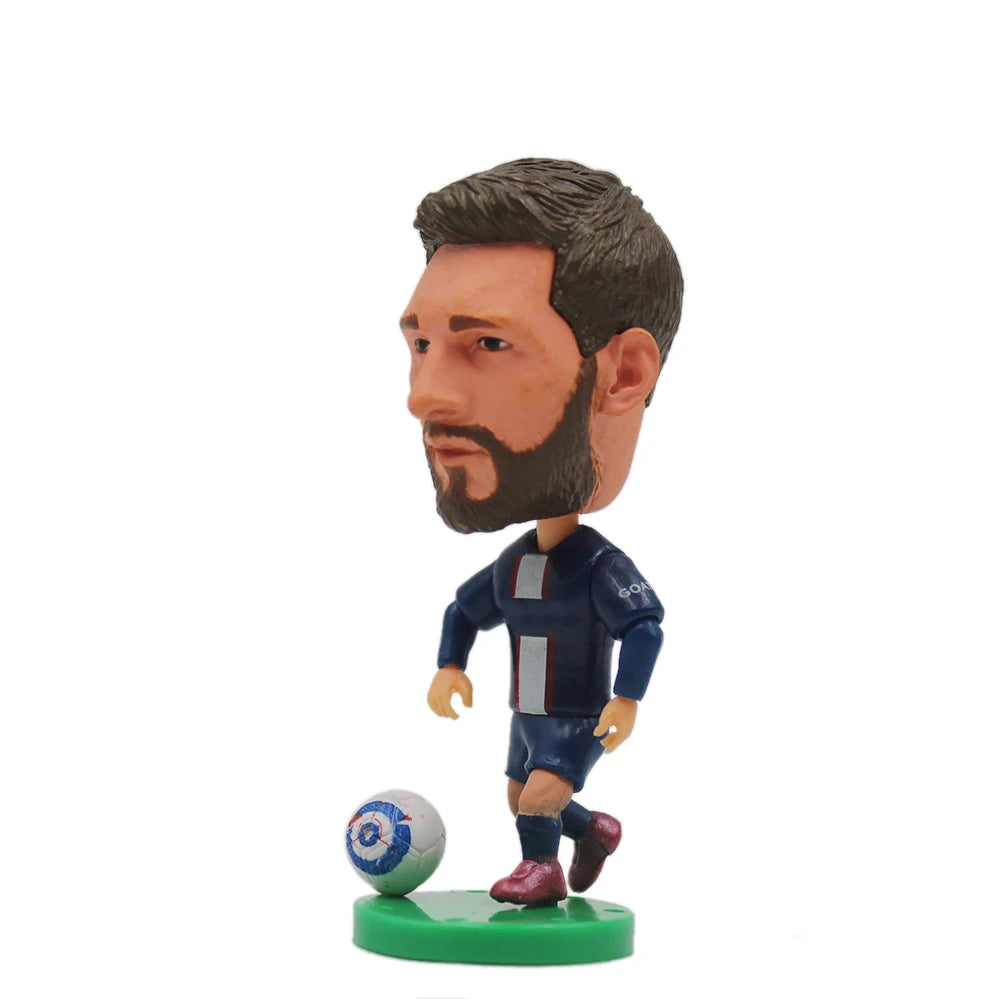 Soccerwe 1Pcs Dolls Toy Soccer Player Star 2.5" Height Action Figure For Football Fans Gift