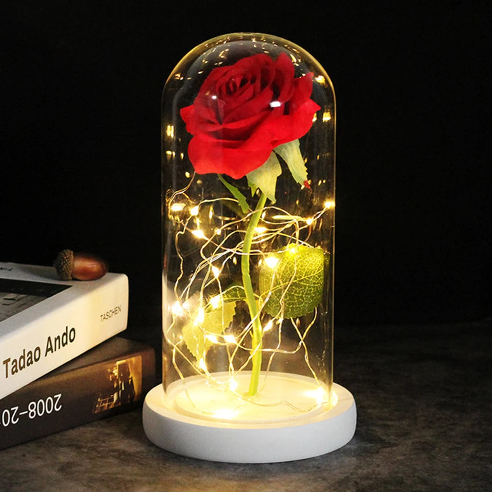 Drop shipping Galaxy Rose Artificial Flowers Beauty and the Beast Rose Wedding Decor Creative Valentine's Day Mother's Gift