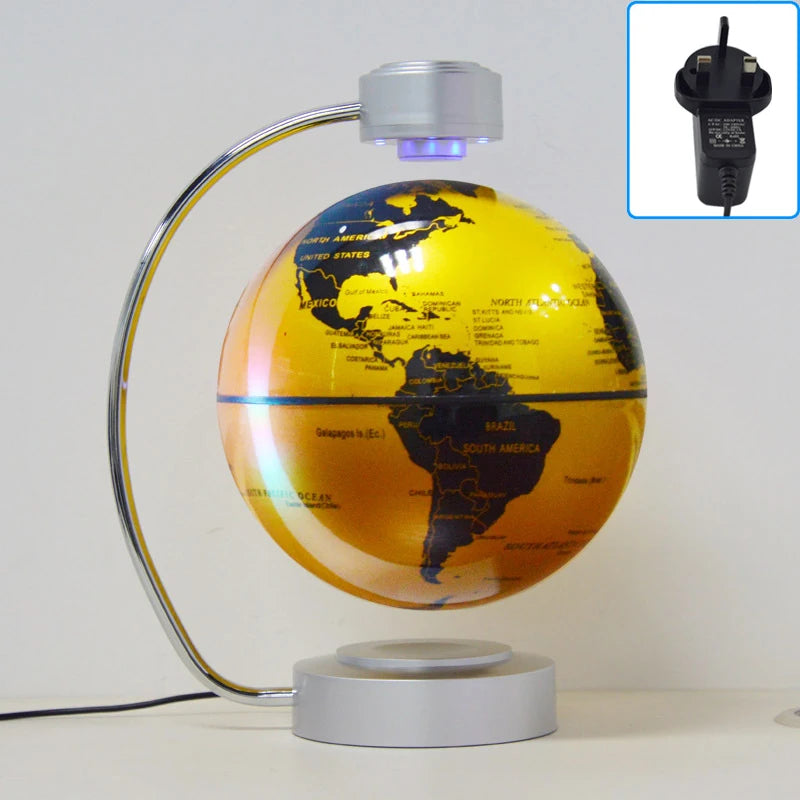 8 Inch Maglev Globe Self Rotating World Maps English Levitating Globus Levitation Magnetic Floating Map Geography Education Deco