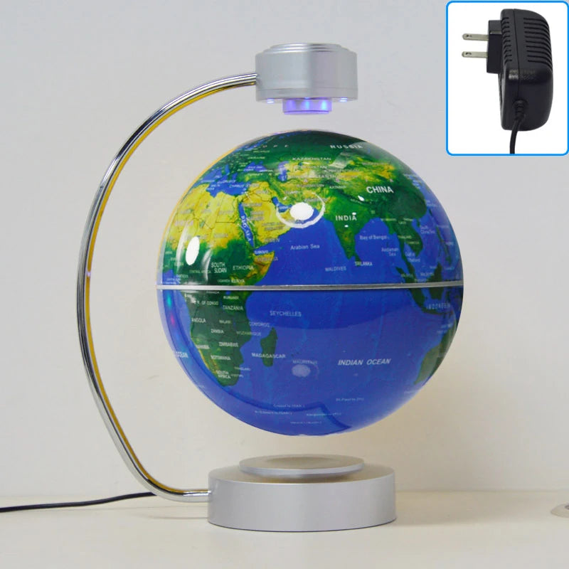 8 Inch Maglev Globe Self Rotating World Maps English Levitating Globus Levitation Magnetic Floating Map Geography Education Deco