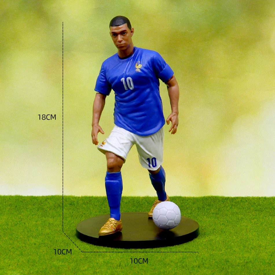 The Football Star C.Ronaldo Messi Mbappe Model Dolls Cartoon Cute Action Figure Car Accessories Football Fans Gifts