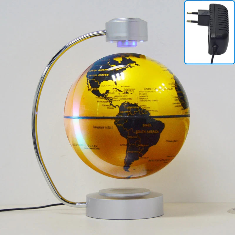 8 Inch Maglev Globe Self Rotating World Maps English Levitating Globus Levitation Magnetic Floating Map Geography Education Deco