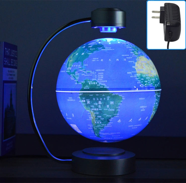 8 Inch Maglev Globe Self Rotating World Maps English Levitating Globus Levitation Magnetic Floating Map Geography Education Deco