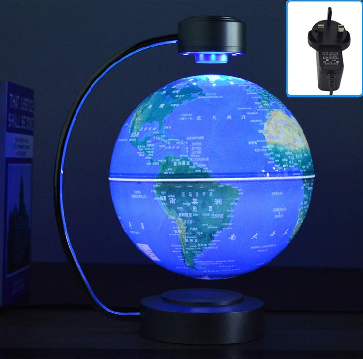 8 Inch Maglev Globe Self Rotating World Maps English Levitating Globus Levitation Magnetic Floating Map Geography Education Deco