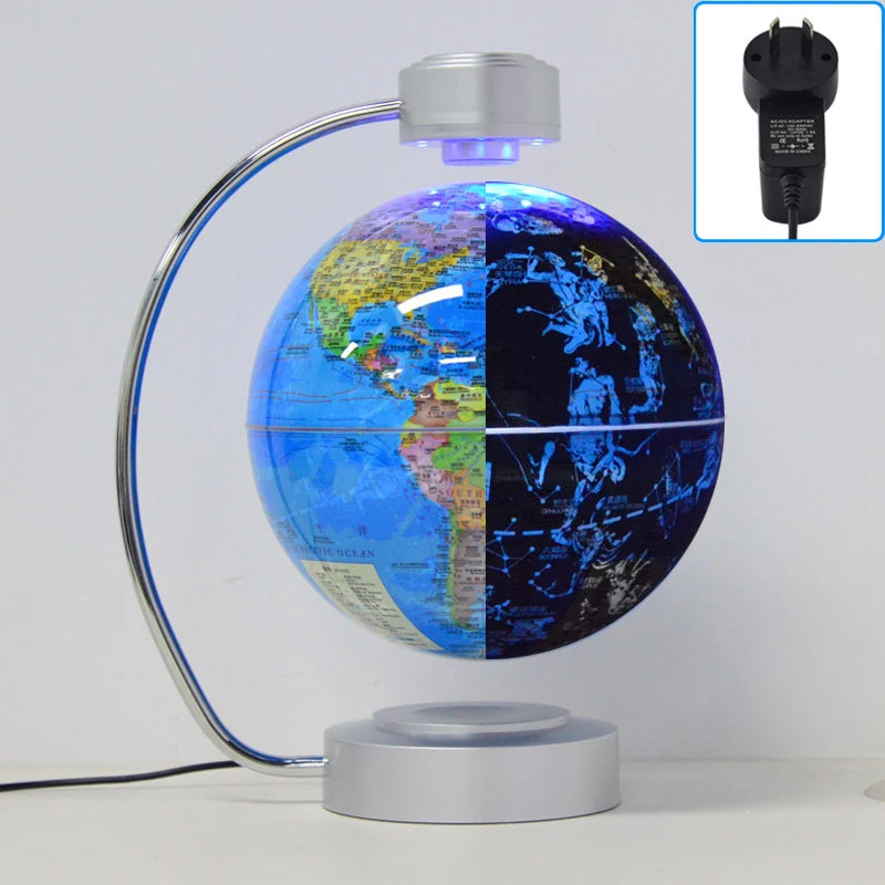 8 Inch Maglev Globe Self Rotating World Maps English Levitating Globus Levitation Magnetic Floating Map Geography Education Deco