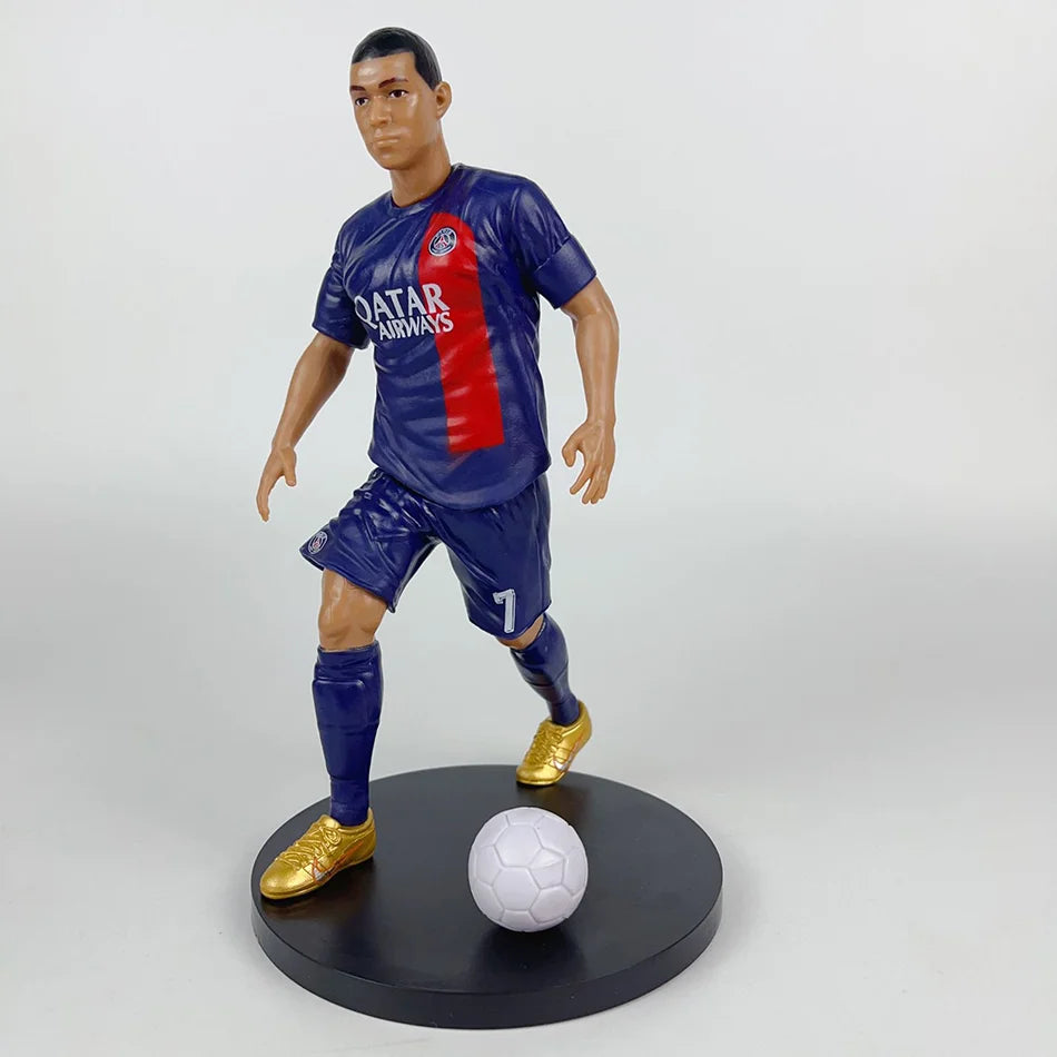 The Football Star C.Ronaldo Messi Mbappe Model Dolls Cartoon Cute Action Figure Car Accessories Football Fans Gifts