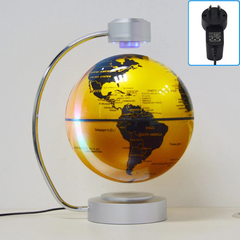 8 Inch Maglev Globe Self Rotating World Maps English Levitating Globus Levitation Magnetic Floating Map Geography Education Deco