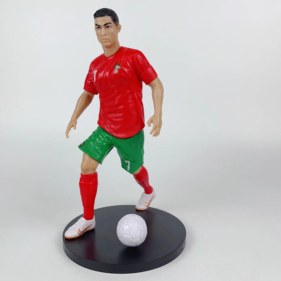 The Football Star C.Ronaldo Messi Mbappe Model Dolls Cartoon Cute Action Figure Car Accessories Football Fans Gifts