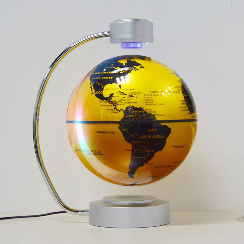 8 Inch Maglev Globe Self Rotating World Maps English Levitating Globus Levitation Magnetic Floating Map Geography Education Deco