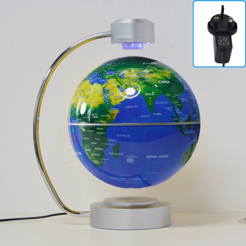 8 Inch Maglev Globe Self Rotating World Maps English Levitating Globus Levitation Magnetic Floating Map Geography Education Deco