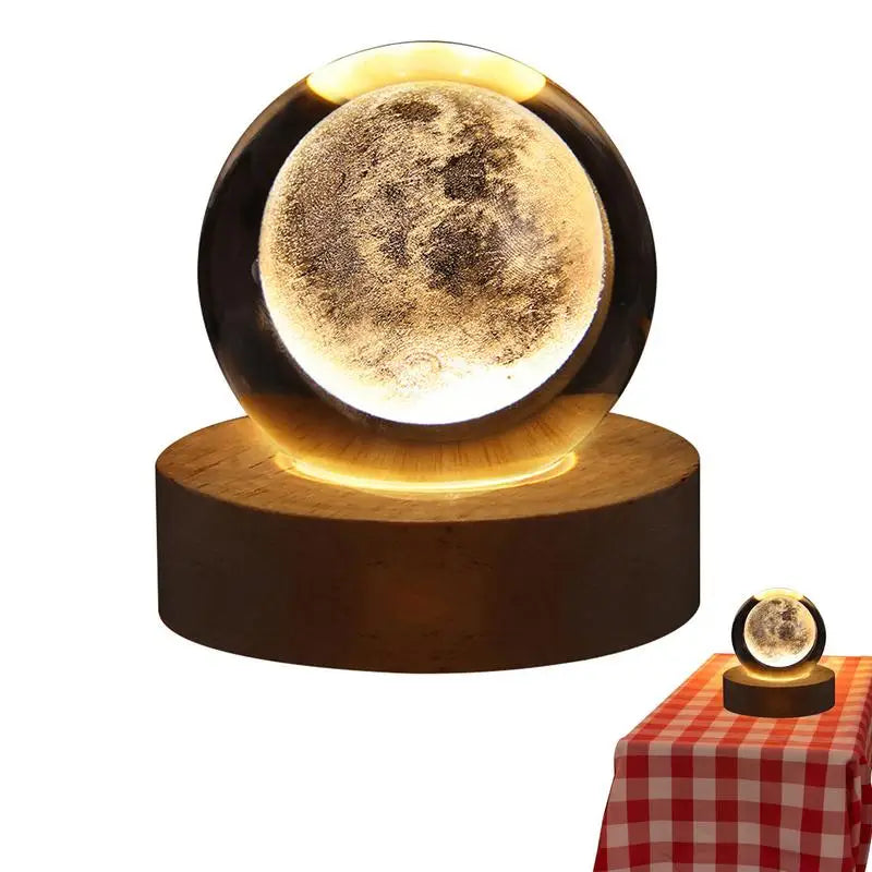 Crystal ball 6cm 3D Crystal Planet Night Light Laser Engraved Solar System Globe Advanced Decoration Graduation Gift Astronomy