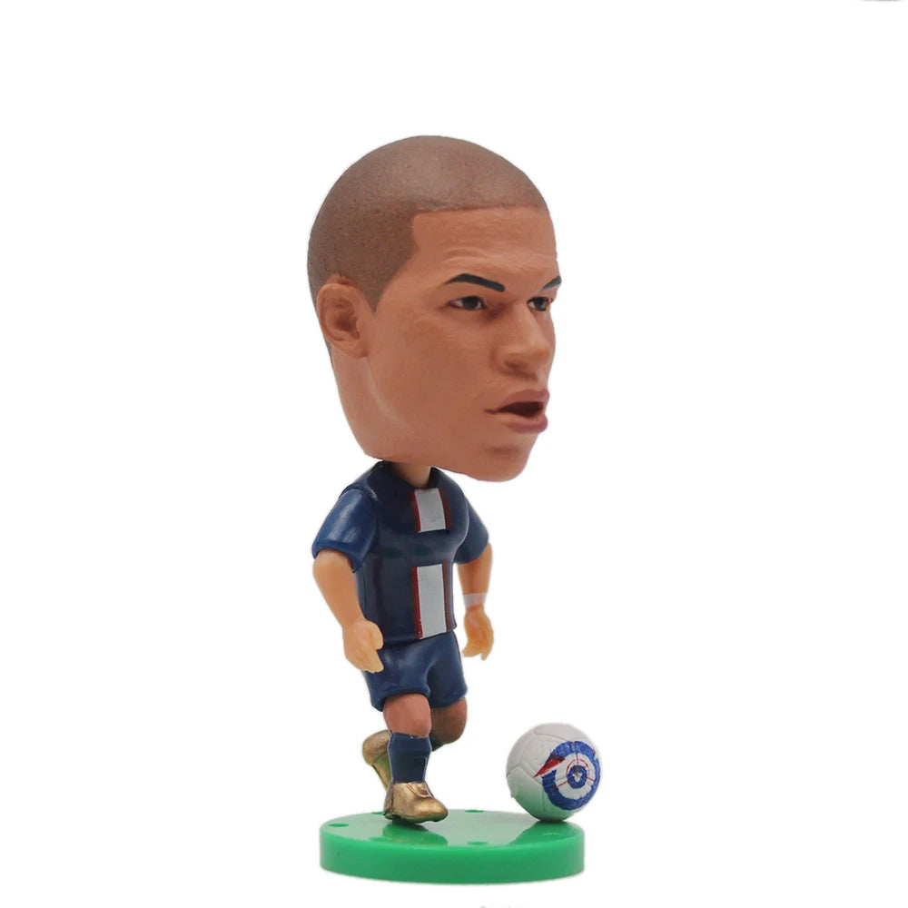 Soccerwe 1Pcs Dolls Toy Soccer Player Star 2.5" Height Action Figure For Football Fans Gift