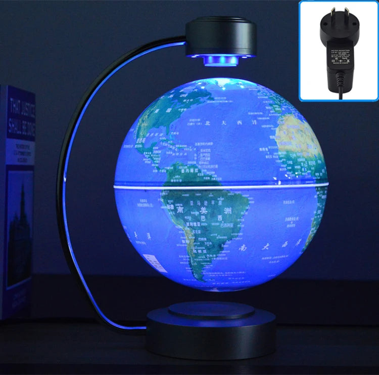 8 Inch Maglev Globe Self Rotating World Maps English Levitating Globus Levitation Magnetic Floating Map Geography Education Deco