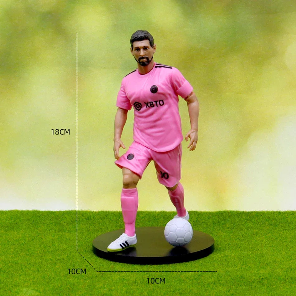 The Football Star C.Ronaldo Messi Mbappe Model Dolls Cartoon Cute Action Figure Car Accessories Football Fans Gifts