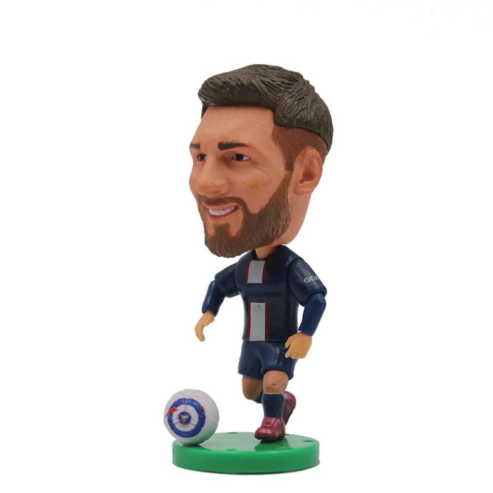 Soccerwe 1Pcs Dolls Toy Soccer Player Star 2.5" Height Action Figure For Football Fans Gift