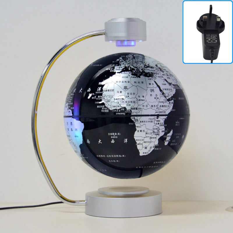 8 Inch Maglev Globe Self Rotating World Maps English Levitating Globus Levitation Magnetic Floating Map Geography Education Deco