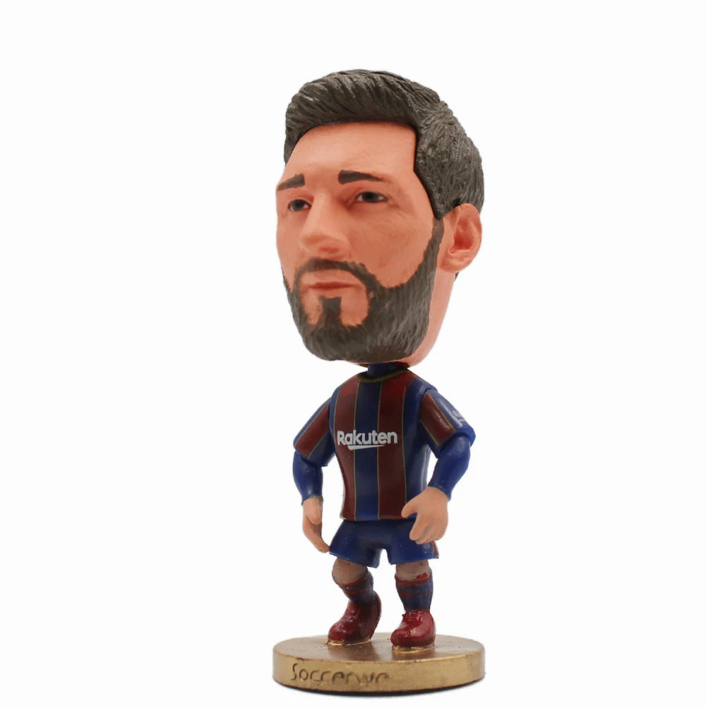 Soccerwe 1Pcs Dolls Toy Soccer Player Star 2.5" Height Action Figure For Football Fans Gift