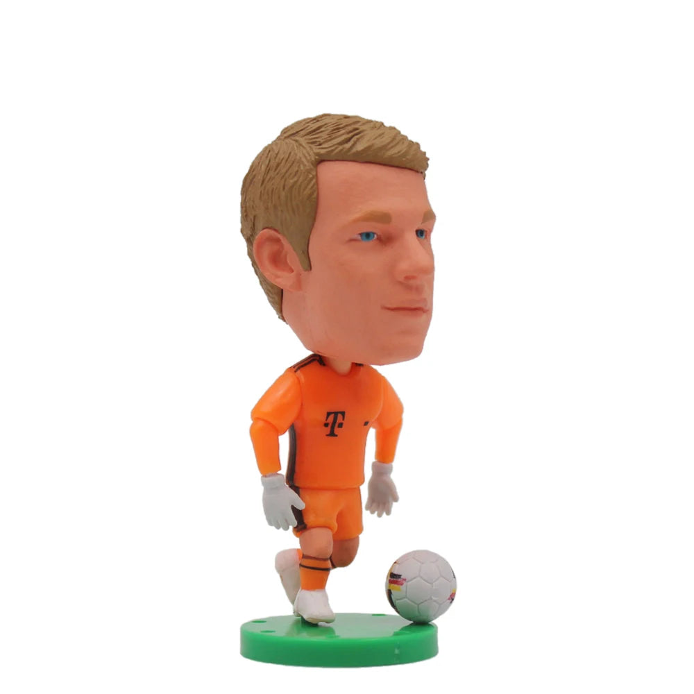 Soccerwe 1Pcs Dolls Toy Soccer Player Star 2.5" Height Action Figure For Football Fans Gift