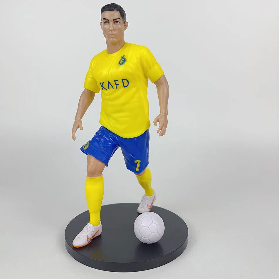 The Football Star C.Ronaldo Messi Mbappe Model Dolls Cartoon Cute Action Figure Car Accessories Football Fans Gifts