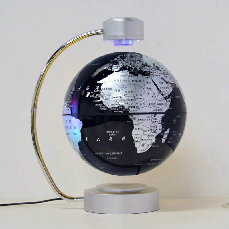 8 Inch Maglev Globe Self Rotating World Maps English Levitating Globus Levitation Magnetic Floating Map Geography Education Deco